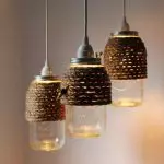 Original homemade lamps on the wall: 2 detailed workshops