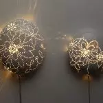 Originele zelfgemaakte lampen op de muur: 2 gedetailleerde workshops