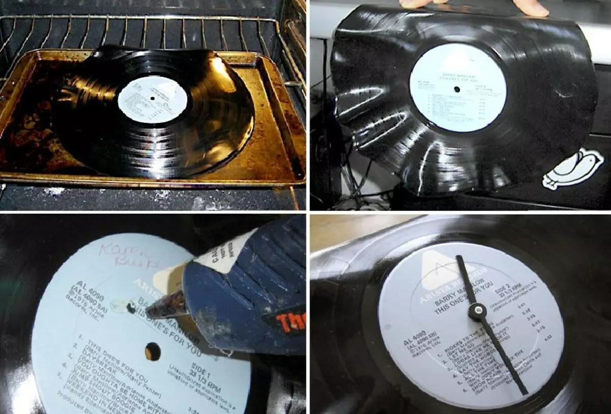 Uhren aus alten Vinylaufzeichnungen mit ihren eigenen Händen: 3 Original Master Class