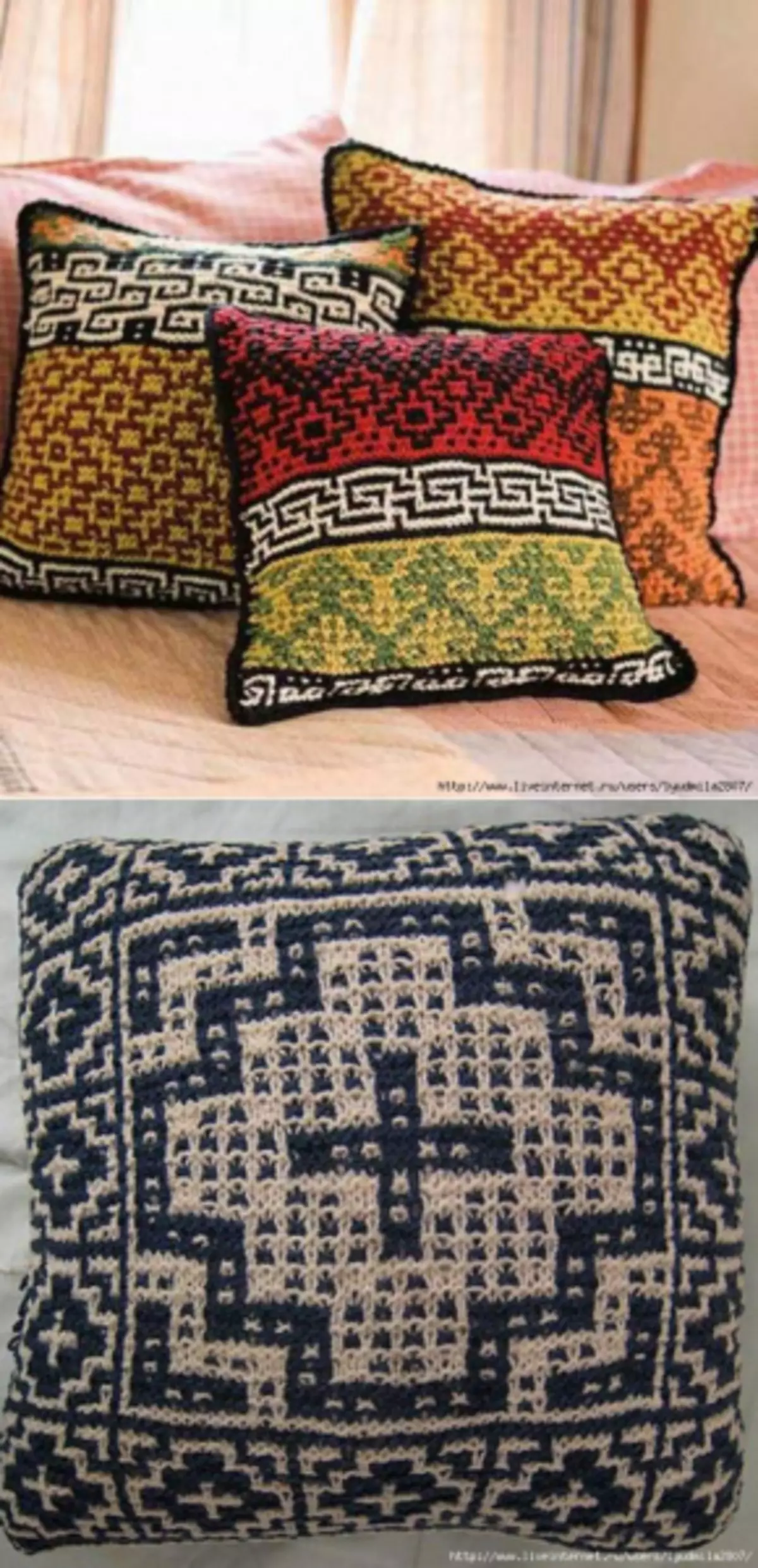 Fanjaitra knitting kamo: Zigzag sy fo miaraka amin'ny famaritana sy ny teti-dratsy