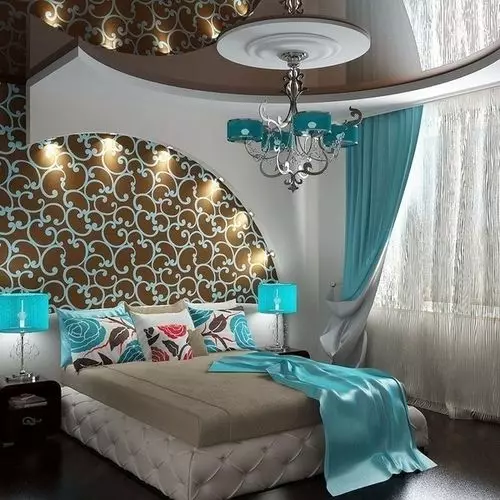 Turquoise curtains sa bedroom o living room