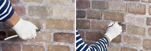 Efterligning af mursten murværk med egne hænder