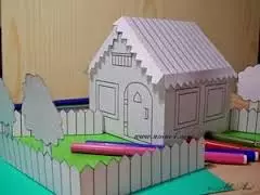 Layout of a paper house with their own hands with diagrams and photos