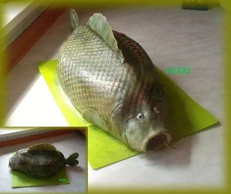 3D ტორტი თევზი შაქრის mastica. 50 იდეები