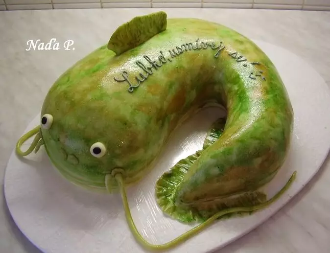3D торт балык шекер Мастикадан. 50 идея