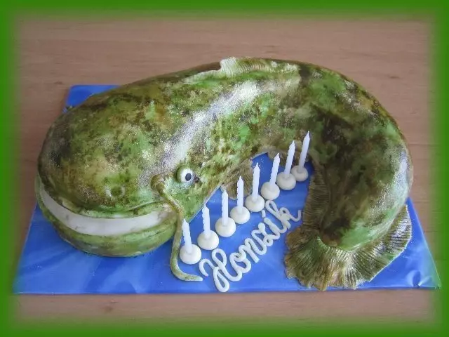 3D торт балык шекер Мастикадан. 50 идея