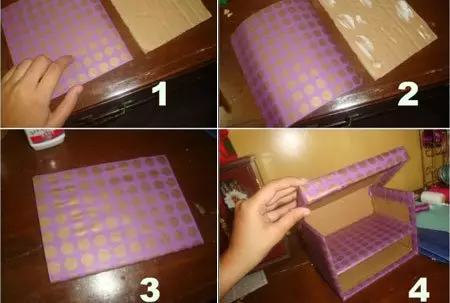 Хартиена кутия със собствени ръце с диаграми и снимки