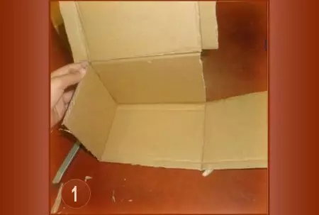 Kotak kertas sareng panangan anjeun sareng diagram sareng poto