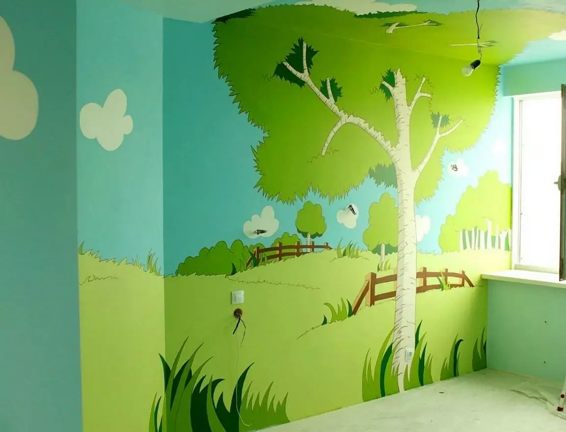 Боядисване на стените при деца на деца [най-добрите оригинални идеи]
