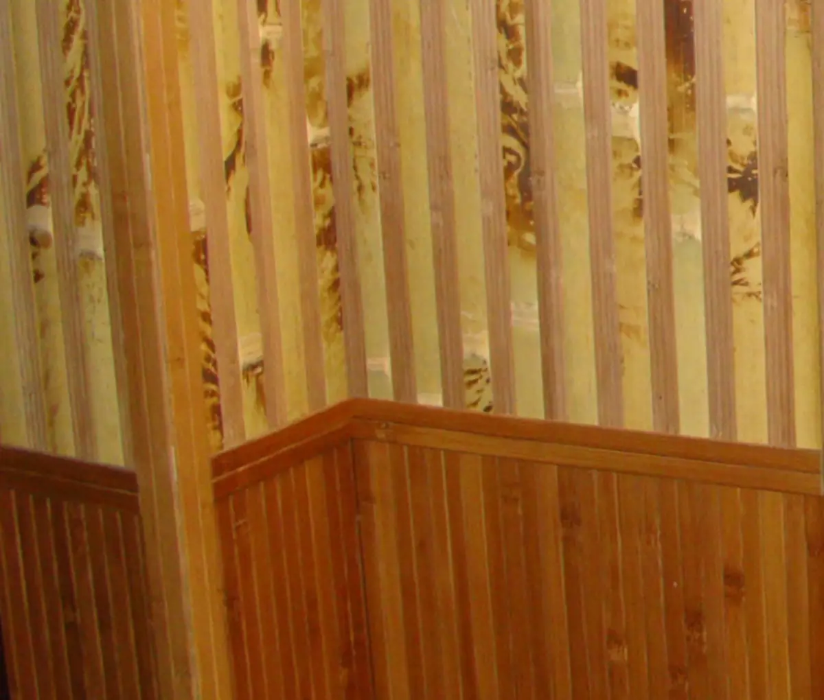墙壁和天花板竹板 - 您房间的新鲜森林
