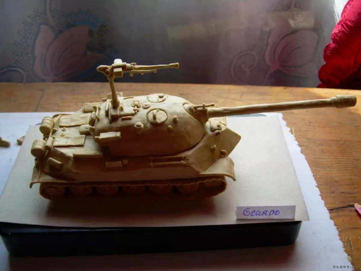 Cara membuat Tank T-34 dari tahap plastisin dengan foto dan video