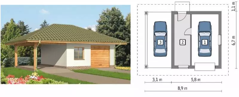 Penochkov 차고 프로젝트 - 우리는 자동차 집을 계획합니다
