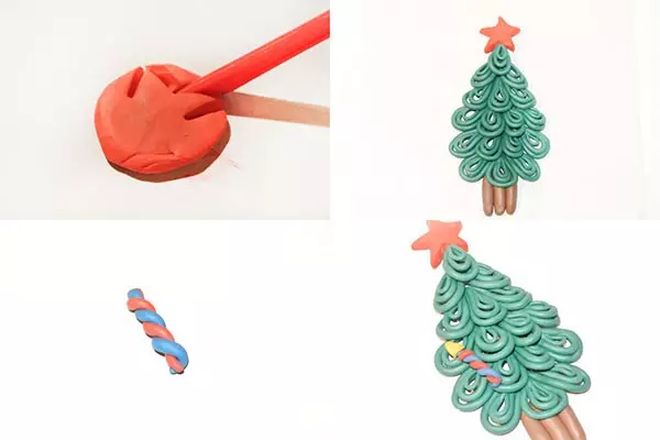 Cara membuat pohon Natal dari plastisin dengan tangan Anda sendiri langkah demi langkah dengan foto dan video