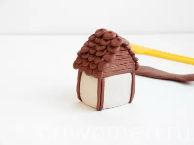 Bagaimana untuk membuat rumah dari plasticine untuk anak patung melakukannya sendiri dengan foto dan video