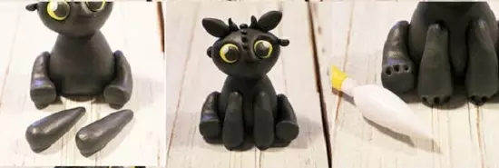 Como facer un dragón de plastilina: instrución con fotos e vídeos