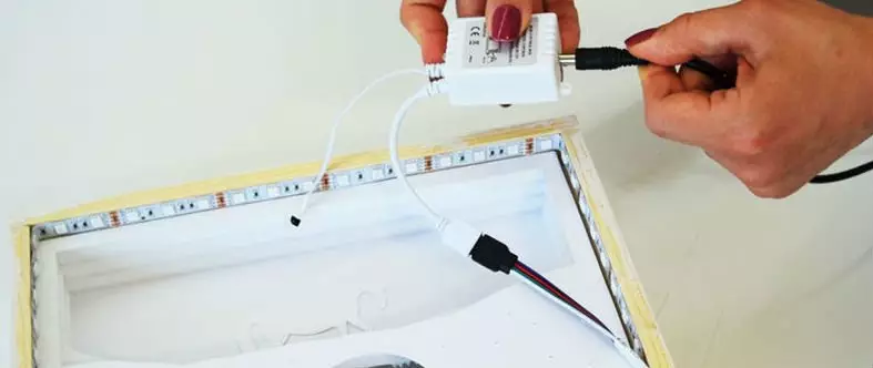 LED ব্যাকলাইট সঙ্গে কাগজ 3D প্যাটার্ন