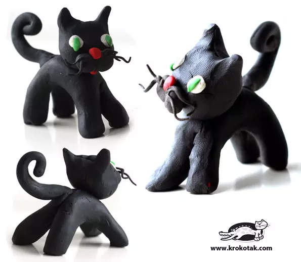 Come creare un gatto da tappe da plastilina: classe master con foto e video