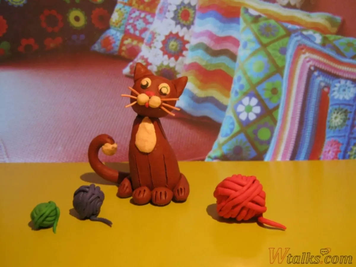 How to make a cat from plasticine stages: master class with photos and video