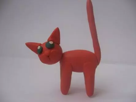 Hogyan készítsünk egy macskát a plaszticin-szakaszokból: Mester osztály fotókkal és videóval