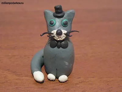 Cómo hacer un gato de las etapas de plastilina: clase magistral con fotos y video