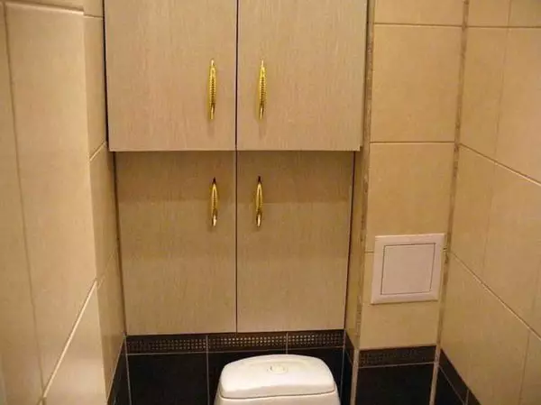 Locker ka jamban di luhur atanapi kanggo toilet - pilihan sareng ideu