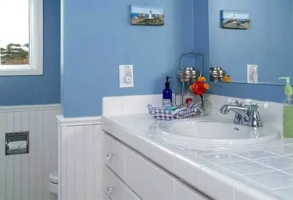 Kaip dažyti sienas vonios kambaryje vietoj plytelių
