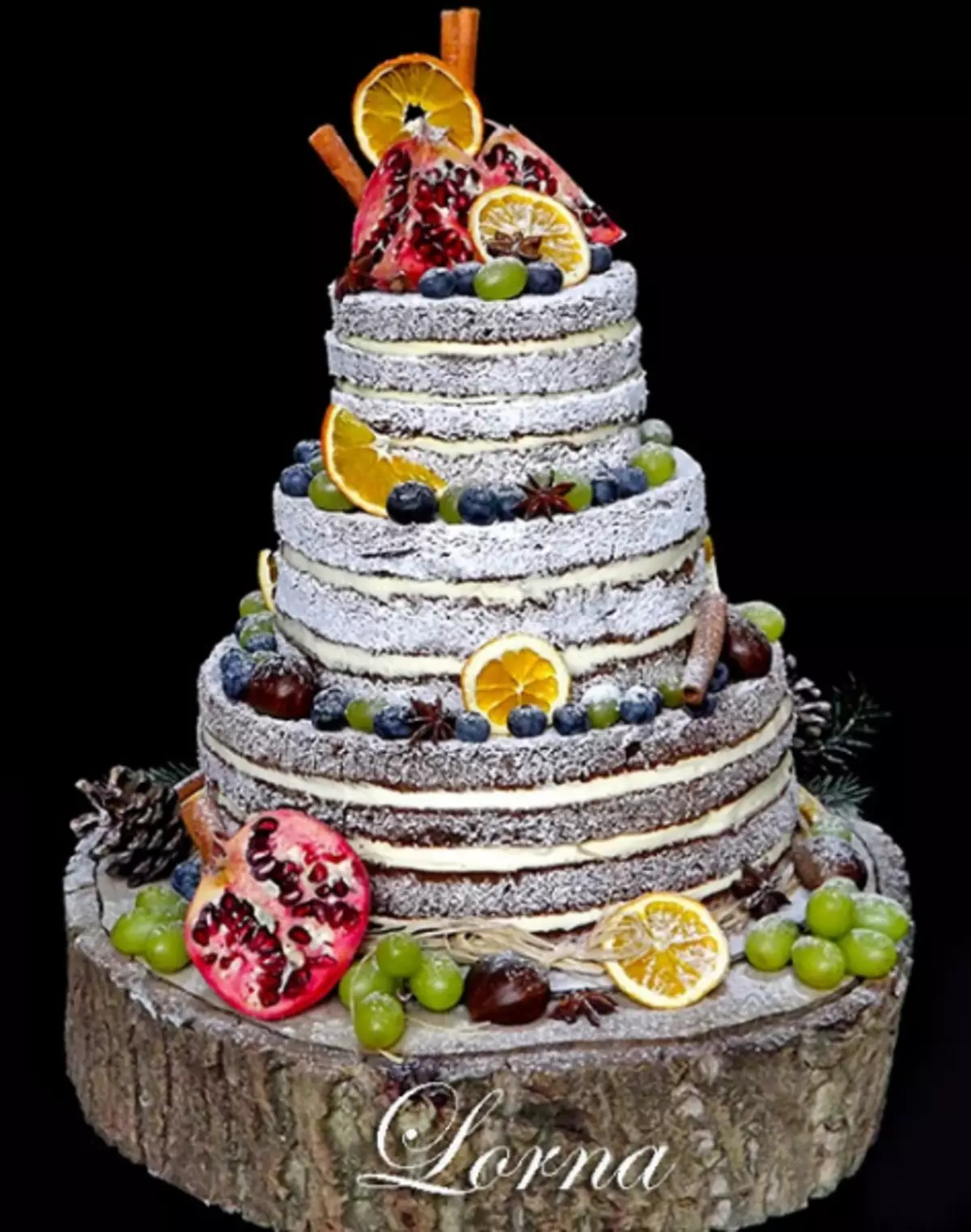 केकसाठी साखर मस्तकी बनविलेल्या झाडाच्या झाडाचा प्रभाव