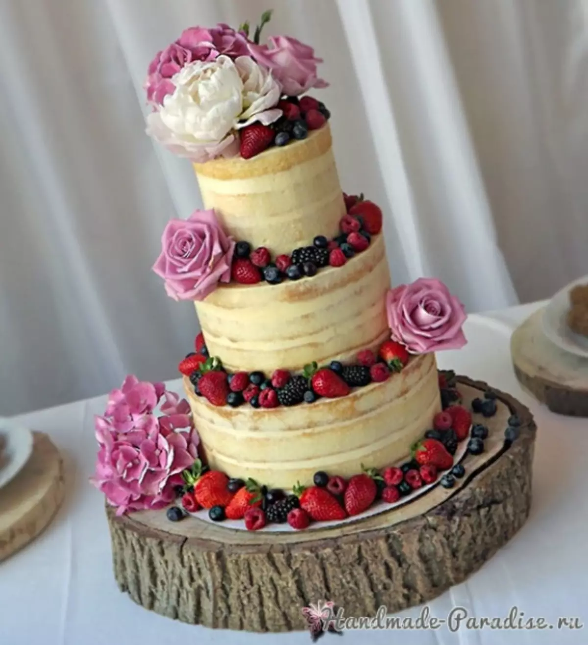 Effetto della corteccia di albero in mastice di zucchero per la torta