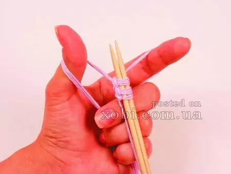 Crustal sett med løkker med strikking Twin tråd med video
