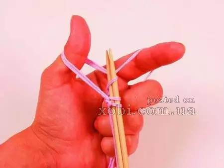 Crustal sett med løkker med strikking Twin tråd med video