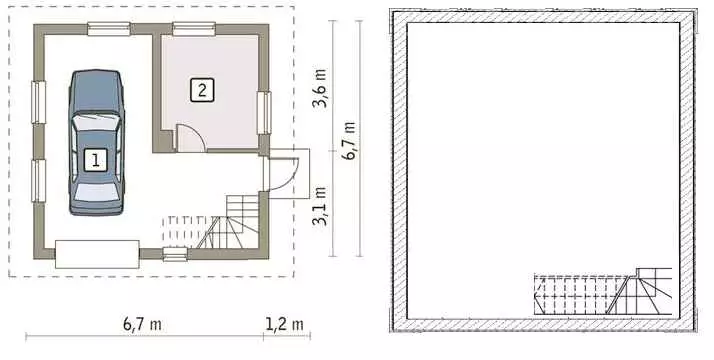 Garage projects with basement and attic for the rational use of the area of ​​the site
