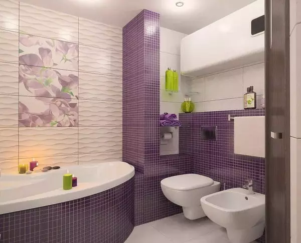 Diseño de azulejos en el baño: métodos y opciones.