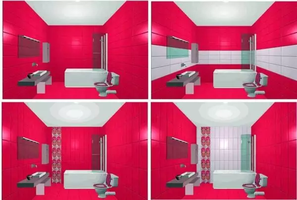Laatoinen layout kylpyhuoneessa: Menetelmät ja vaihtoehdot