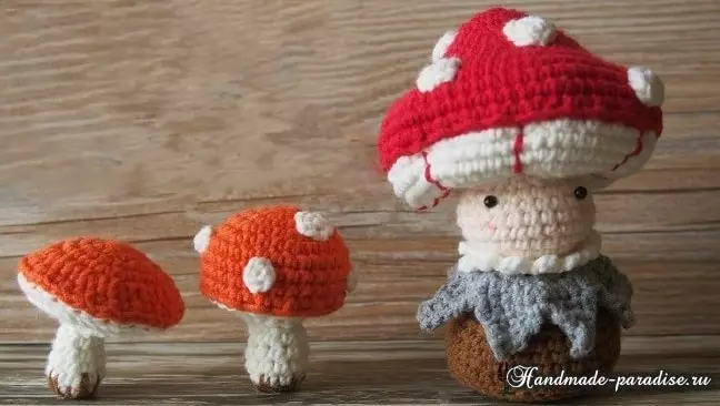 Mushroom Mushroom Mushroom. Knit Crochet Amigurumi