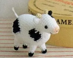 گائے، بھیڑ اور مقصد amigurumi. بنائی سکیمیں