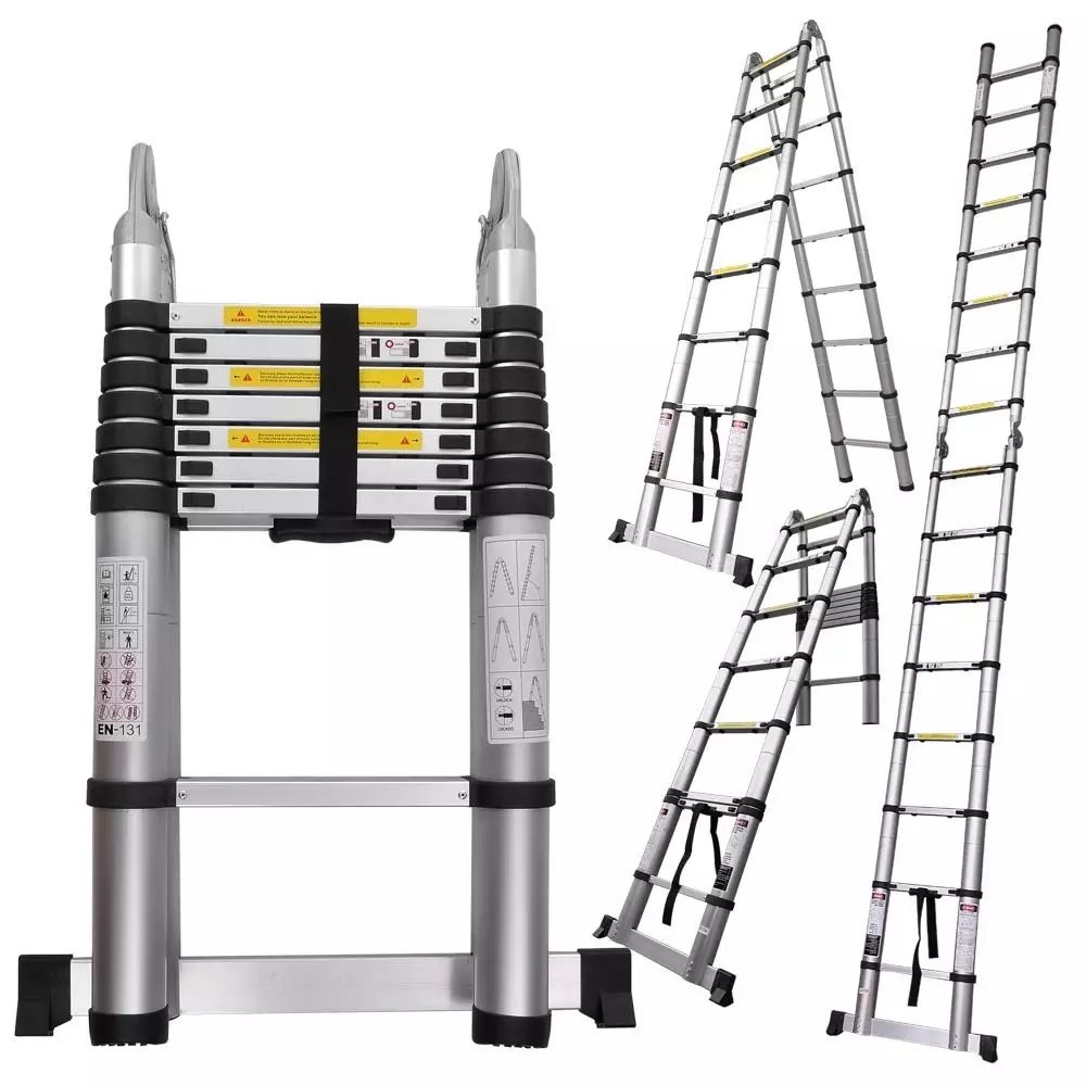 Ladders Teleskop panjang anu béda