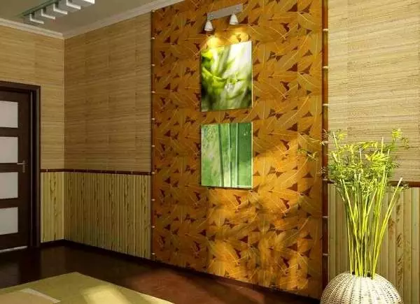 Décoration de la salle de bambou: variétés de matériaux (photo)