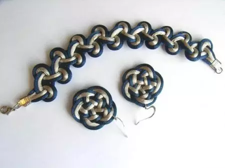 Shema tkalnega vozlišča za laspin in keychain v Macrame Technique