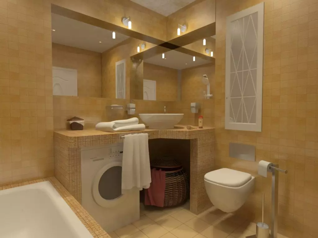Fürdőszoba design 5 négyzetméter