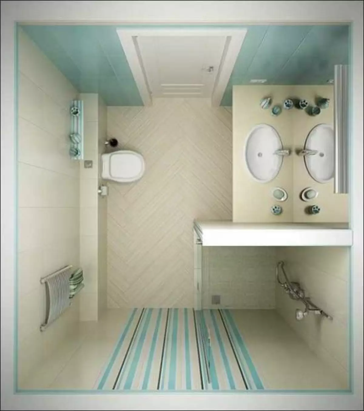 Dekorasi kamar mandi: Kami mengembangkan desain sendiri