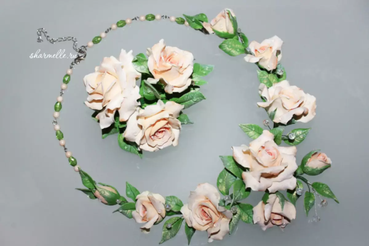 Polymer clay necklace with their own hands: Create poppy flowers with video