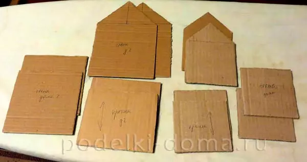 New Year's houses do it yourself from cardboard: master class with photo