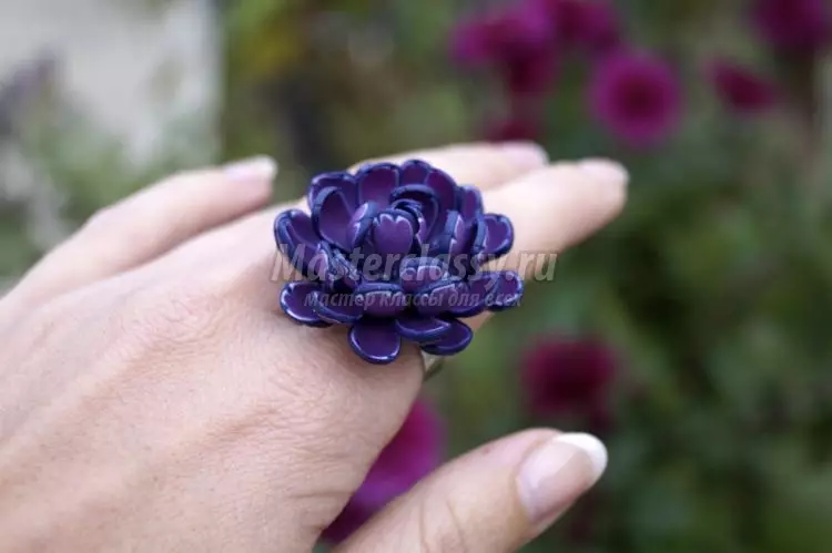 Polymer Clay Rings: Masterklasse mei foto's en fideo's