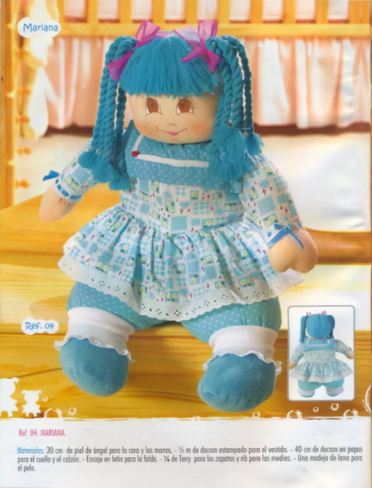 Quili - 135. Majalah dengan corak boneka tekstil
