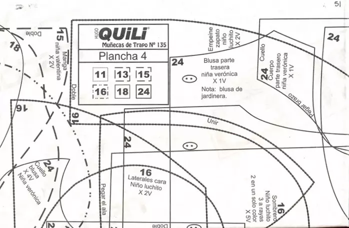 Quili - 135. ჟურნალი ტექსტილის თოჯინების ნიმუშებით