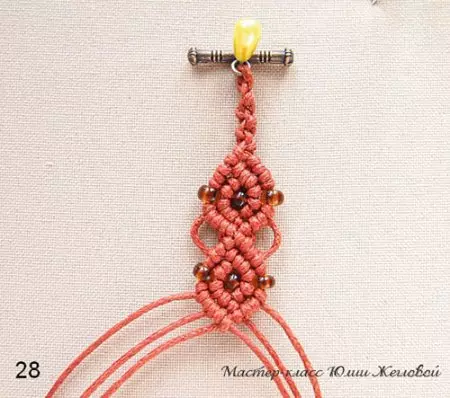 دستبند در MacRame Technique: طرح بافندگی Fuzheka برای مبتدیان با دستان خود