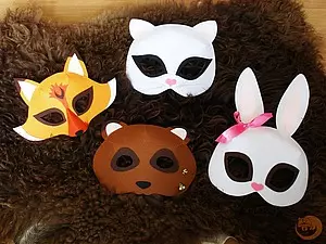 Masks for children with their own hands fabulous heroes and animals with photos