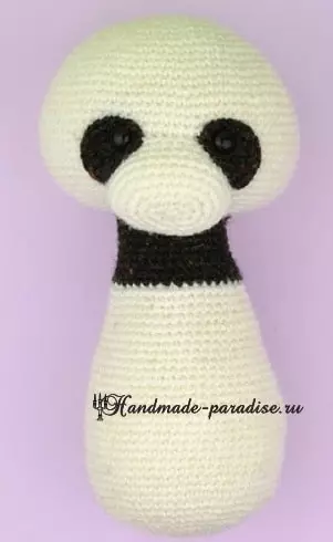 Bear Panda Crochet. Ġugarelli maħdumin