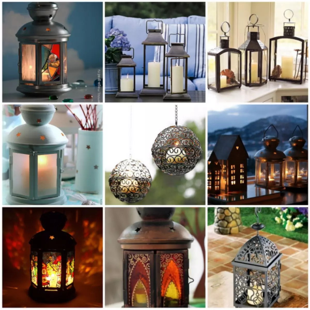 Inspiration of the day: Candle lanterns for the decoration of the house and cottages (27 photos)