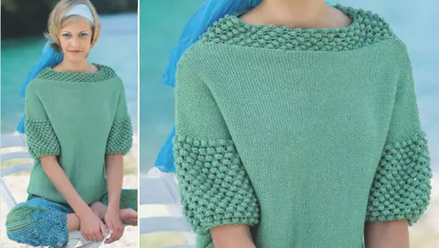 Pola kanggo Sweater kanthi jarum rajutan: skema nganggo katrangan lan video